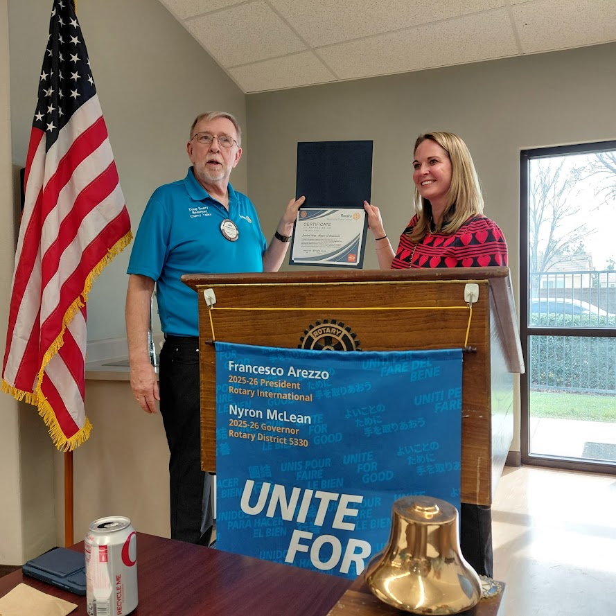 Guest speaker addressing the club at a weekly meeting