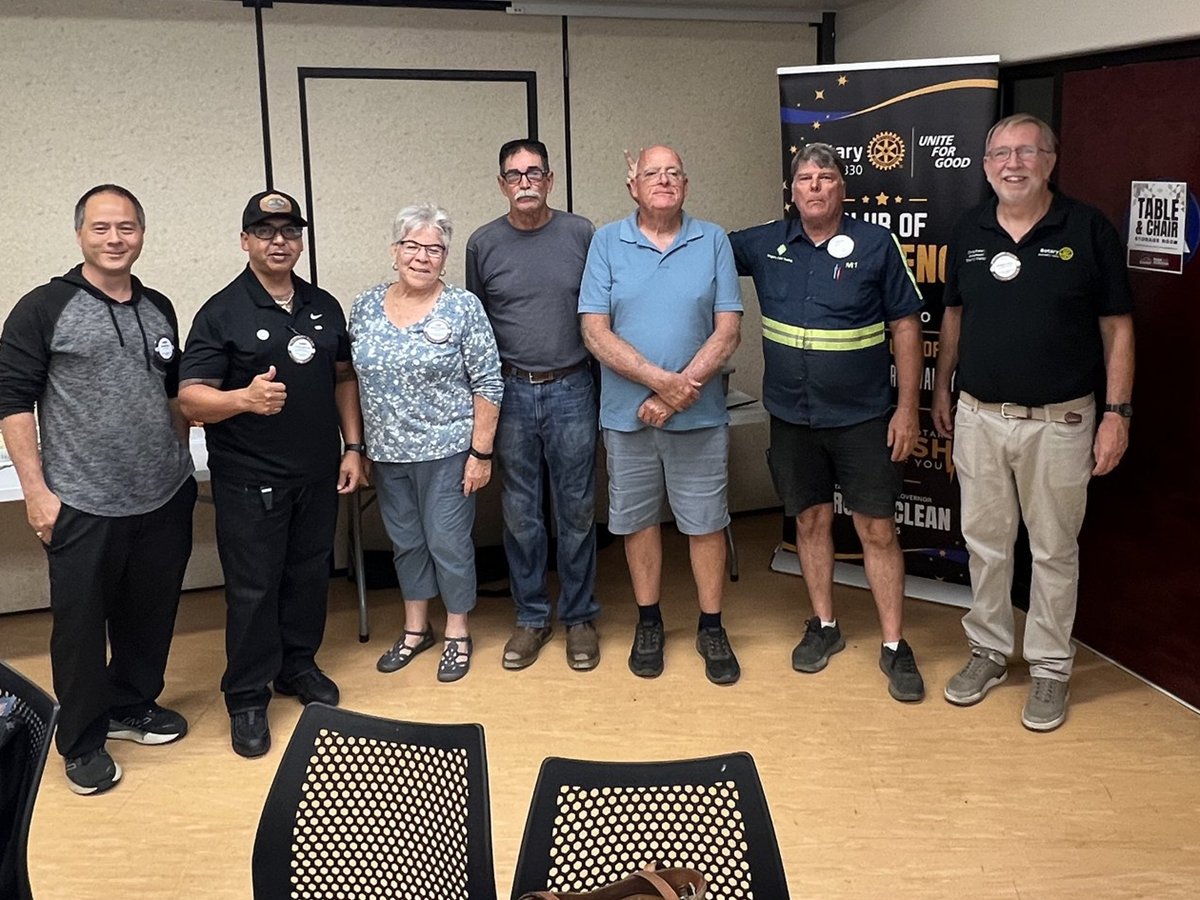 The 2026-27 Beaumont-Cherry Valley Rotary leadership team stands together at a club meeting